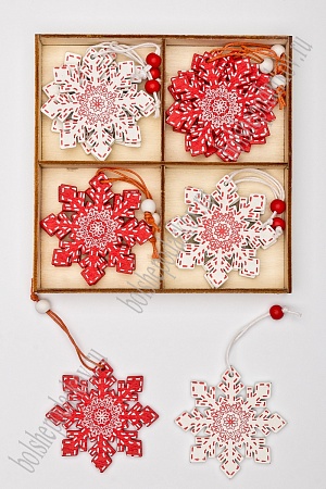 Набор новогодних игрушек в коробочке &quot;Снежинки&quot; (12 шт) SF-7554, №3