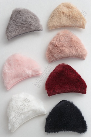 Патч меховой &quot;Ушки&quot; 6,5*5 см (30 шт) SF-3164, ассорти