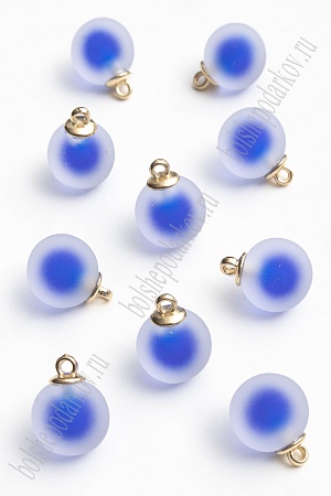 Подвеска шарик матовый 16 мм (10 шт) SF-7291, синий №3