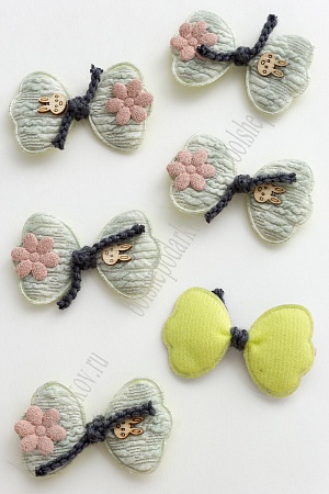 Патч тканевый &quot;Бантик&quot; 6*3,6 см (10 шт) SF-2984, мятный