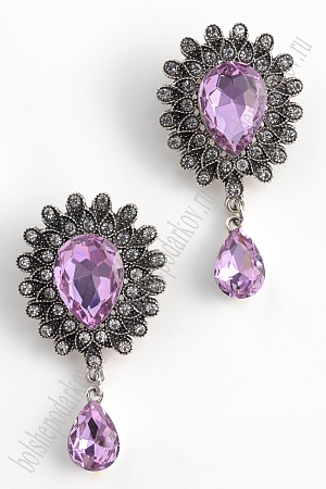 Серединка ювелирная с подвеской (2 шт) SF-5960, фиолетовый №02