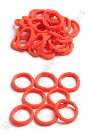 Резинки бесшовные для волос 4 см (100 шт) SF-6003, оранжевый №31