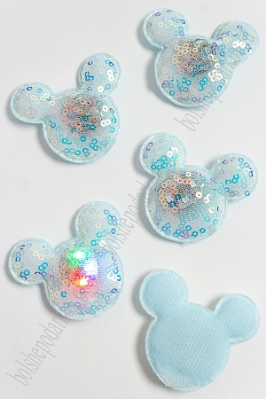 Патч с пайетками &quot;Мультик&quot; 6*5,3 см (5 шт) SF-3165, голубой