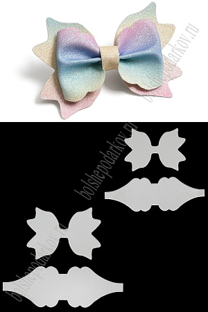 Набор пластиковых шаблонов 1 мм &quot;Бант двойная складка №3&quot;