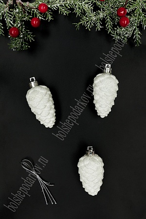 Новогодние украшения &quot;Шишки&quot; 3*6 см (3 шт) SF-6127
