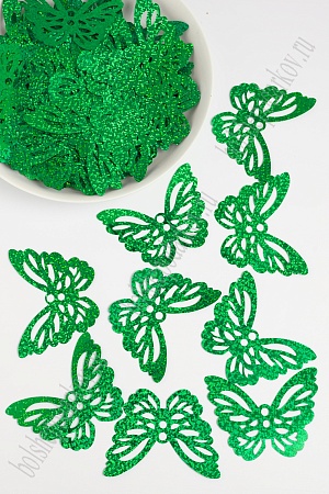 Пайетки &quot;Бабочка большая&quot; 75*60 мм/500 гр (SF-1137) зеленый №А95