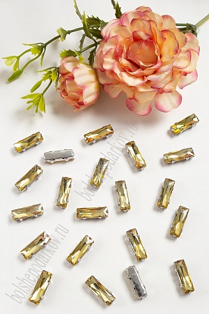 Стразы пришивные 15 мм &quot;Цилиндр&quot; (20 шт) SF-3714, золото №14