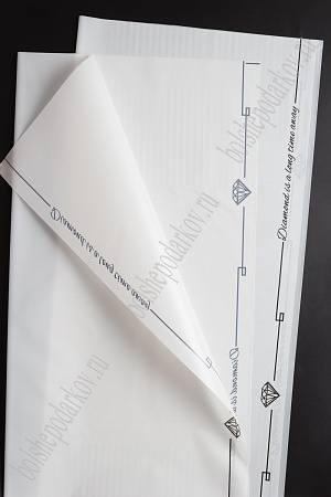 Пленка матовая для цветов &quot;Алмаз&quot; 58*58 см (20 шт) SF-2358, белый