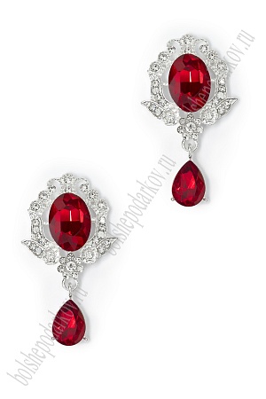 Серединка ювелирная с подвеской (2 шт) SF-7493, красный №01