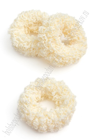 Резинки для волос светящиеся в темноте 5 см (5 шт) SF-7040, кремовый №1