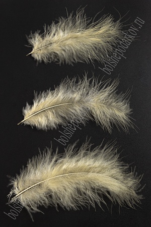 Перья декоративные (30 шт) SF-2023, светло-оранжевый №04