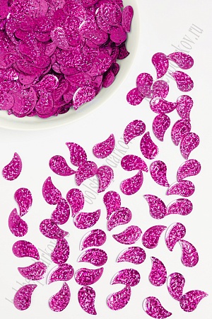Пайетки &quot;Листочки&quot; 14*25 мм/500 гр (SF-1133) фукси