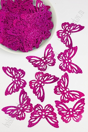 Пайетки &quot;Бабочка большая&quot; 75*60 мм/50 гр (SF-1137) фукси №50108