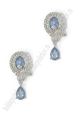 Серединка ювелирная с подвеской (2 шт) SF-7492, голубой №А17