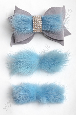 Меховые полоски 2*7 см (10 шт) SF-6058, голубой №16