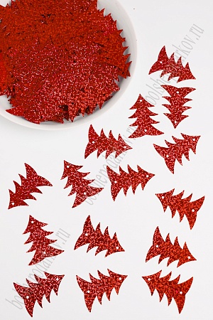 Пайетки &quot;Елочка&quot; 50 гр (SF-1935) красный №50103