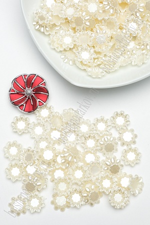 Полубусины декоративные серединки &quot;Цветок&quot; 18 мм, SF-1434 (50 гр) кремовый №128