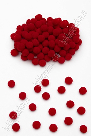 Помпоны Premium 1 см (200 шт) SF-3307, красный №01