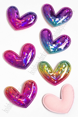 Патч голографик &quot;Сердце&quot; 4,5*5,5 см (10 шт) SF-2974, №8
