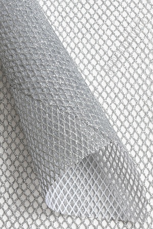 Сетка декоративная &quot;Ромбики&quot; А4 (5 листов) SF-7234, серебро №9