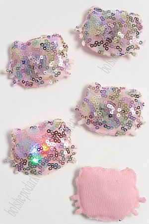 Патч с пайетками &quot;Котёнок&quot; 5*4,2 см (5 шт) SF-3165, разноцветный