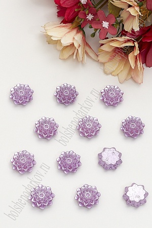 Полубусины пришив. &quot;Цветок&quot; 20 мм*400 гр (ВР-747) фиолетовый