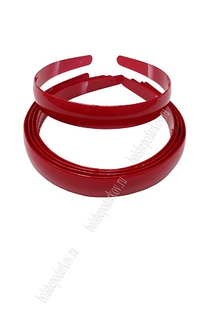 Ободки для волос 18 мм пластиковые (20 шт) SF-453, красный