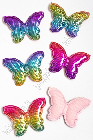 Патч голографик &quot;Бабочка&quot; 4,3*5,7 см (10 шт) SF-2974, №7