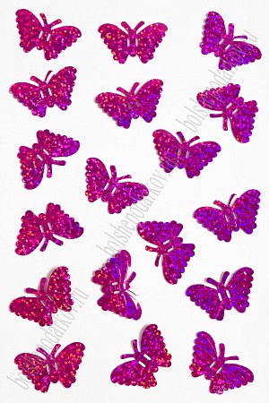 Пайетки &quot;Бабочки&quot; 34*22 мм*500 гр (SF-3071), фукси