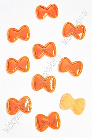 Патч глянец &quot;Бантик&quot; 3,5*2,5 см (10 шт) SF-2972, оранжевый