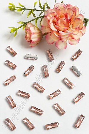 Стразы пришивные 15 мм &quot;Цилиндр&quot; (20 шт) SF-3714, розовый персик №19