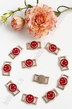 Пряжка-серединка &quot;Смайл&quot; 25*12 мм (30 шт) SF-096, бордовый