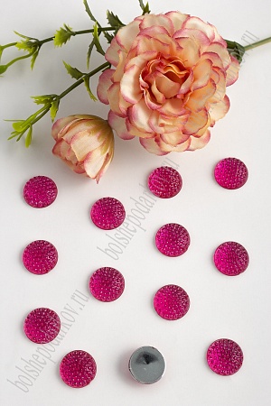 Стразы круглые 14 мм (100 шт) SF-1606, розовый