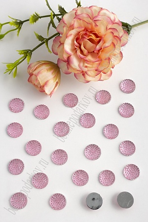 Стразы круглые 12 мм (100 шт) SF-1605,  светло-розовый