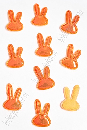 Патч глянец &quot;Зайка&quot; 4*2,8 см (10 шт) SF-2972, оранжевый