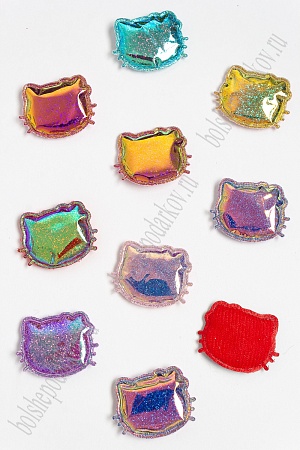 Патч глянец с блестками &quot;Котёнок&quot; 3*3,5 см (30 шт) SF-2971, ассорти