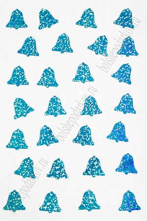 Пайетки &quot;Колокольчик&quot; 19*18 мм*50 гр (SF-3063), бирюзовый