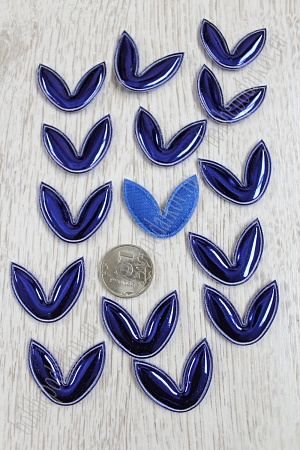 Патч 3D, глянец &quot;Ушки&quot; 3,7*2,8 см (20 шт) SF-1538, синий