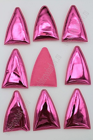 Патч 3D, глянец &quot;Ушки вытянутые&quot; 7*5 см (10 шт) SF-1882, фукси