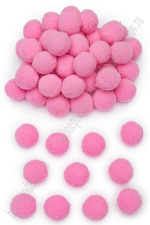Помпоны Premium 2 см (100 шт) SF-3309, розовый №02
