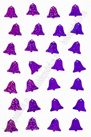 Пайетки &quot;Колокольчик&quot; 19*18 мм*50 гр (SF-3063), фиолетовый