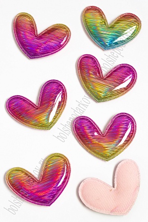 Патч голографик &quot;Сердце&quot; 4,5*5,5 см (10 шт) SF-2974, №5