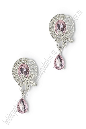 Серединка ювелирная с подвеской (2 шт) SF-7492, светло-розовый №13