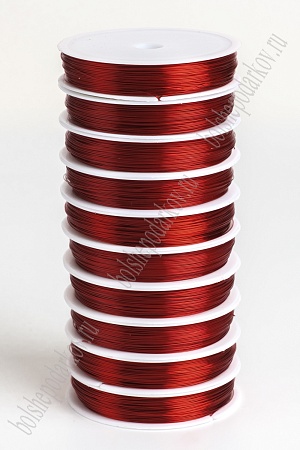 Проволока 0,5 мм*30 м (10 шт) SF-902, красный