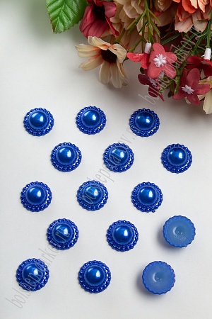 Полубусины &quot;Цветочек&quot; 18 мм*400 гр (SF-431) синий №134
