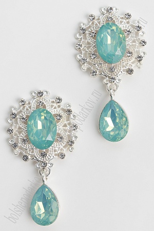 Серединка ювелирная с подвеской (2 шт) SF-7022, аквамариновый А20
