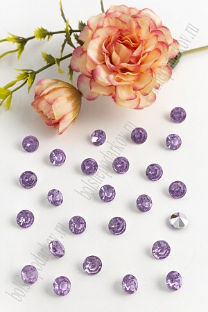 Стразы объемные 8 мм (100 шт) SF-706, фиолетовый