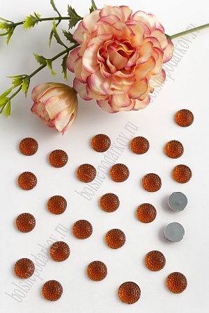 Стразы круглые 10 мм (200 шт) SF-1604, медный