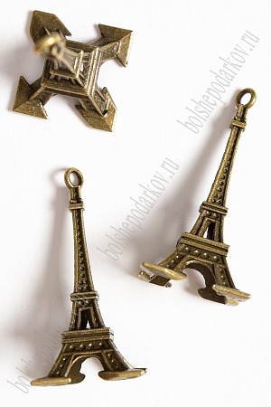 Подвеска металл 51*25 мм &quot;Эйфелева башня №3802&quot; (5 шт) SF-3392, бронза