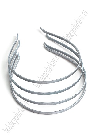 Ободки атласные 0,5 см, металл (20 шт) SF-1464, серый №059